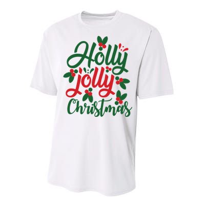 Holly Jolly Babe Festive Christmas Cheer Performance Sprint T-Shirt