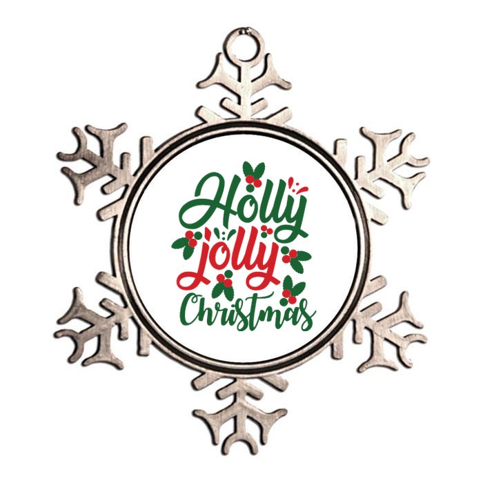 Holly Jolly Babe Festive Christmas Cheer Metallic Star Ornament