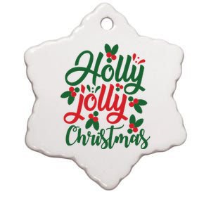 Holly Jolly Babe Festive Christmas Cheer Ceramic Star Ornament