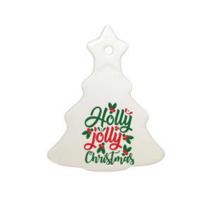 Holly Jolly Babe Festive Christmas Cheer Ceramic Tree Ornament