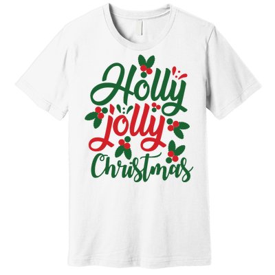 Holly Jolly Babe Festive Christmas Cheer Premium T-Shirt