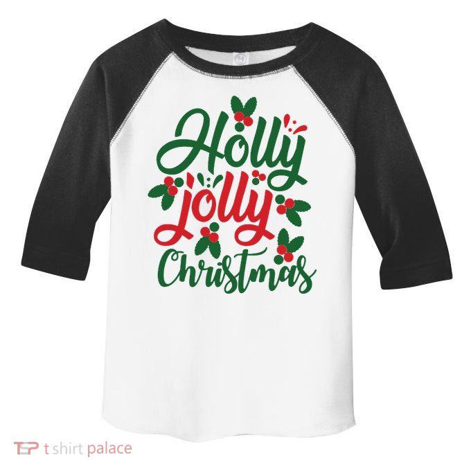 Holly Jolly Babe Festive Christmas Cheer Toddler Fine Jersey T-Shirt