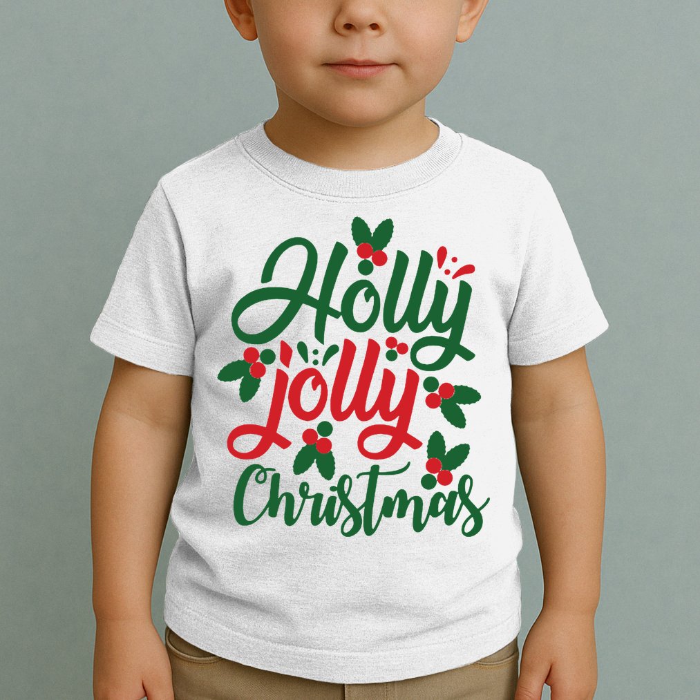 Holly Jolly Babe Festive Christmas Cheer Toddler T-Shirt