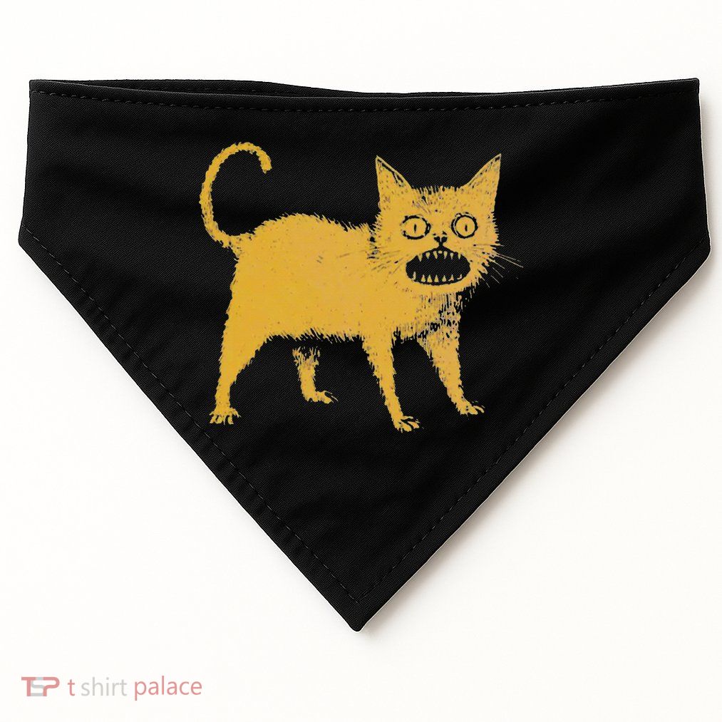 Horrible Japanese Cat Funny USA-Made Doggie Bandana