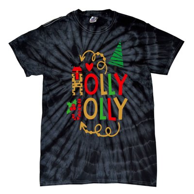 Holly Jolly Christmas Holiday Santa Chimney Cute Tie-Dye T-Shirt