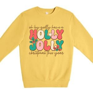 Holly Jolly Christmas Celebration Premium Crewneck Sweatshirt