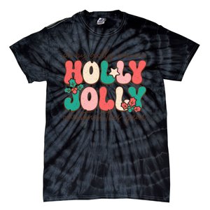 Holly Jolly Christmas Celebration Tie-Dye T-Shirt