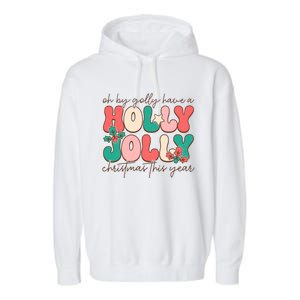 Holly Jolly Christmas Celebration Garment-Dyed Fleece Hoodie