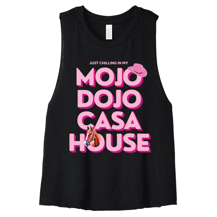 House Just Chilling In My Mojo Dojo Casa Women's Racerback Cropped Tank