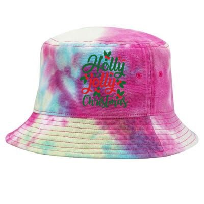 Holly Jolly Christmas Festive Gift Tie-Dyed Bucket Hat