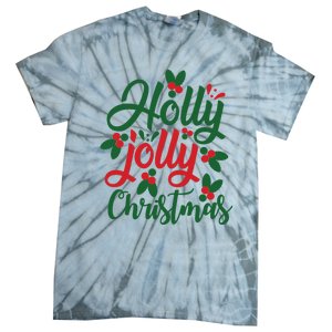 Holly Jolly Christmas Festive Gift Tie-Dye T-Shirt