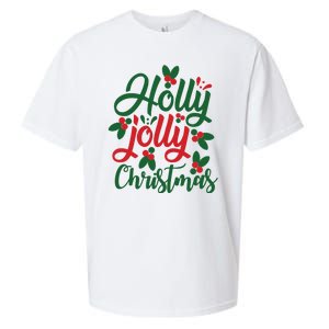 Holly Jolly Christmas Festive Gift Sueded Cloud Jersey T-Shirt