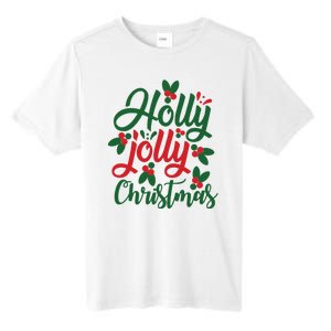 Holly Jolly Christmas Festive Gift Tall Fusion ChromaSoft Performance T-Shirt