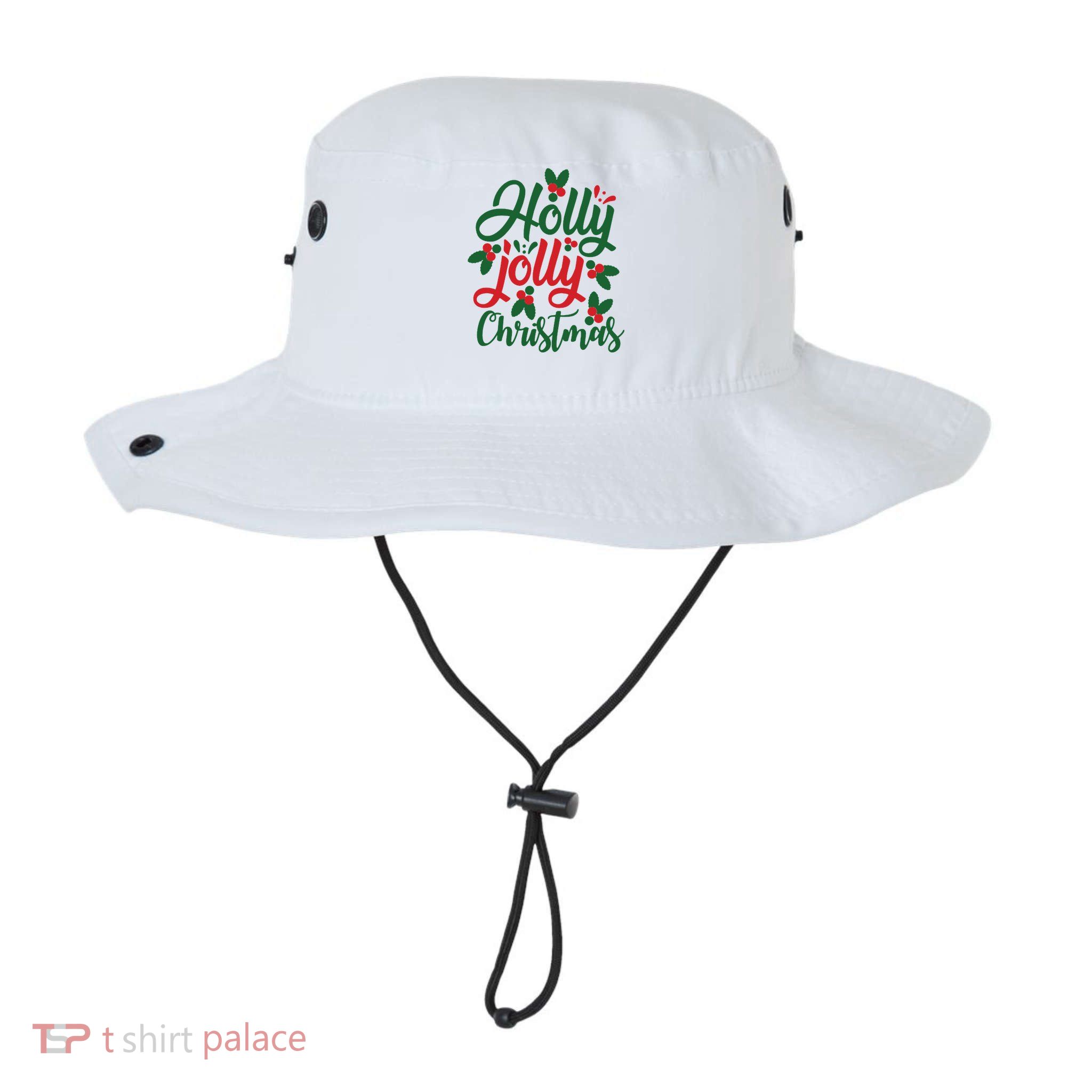 Holly Jolly Christmas Festive Gift Bucket Hat