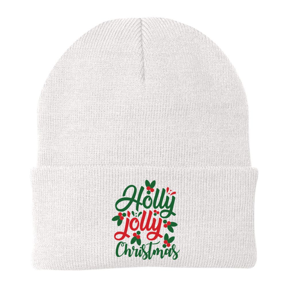 Holly Jolly Christmas Festive Gift Beanie