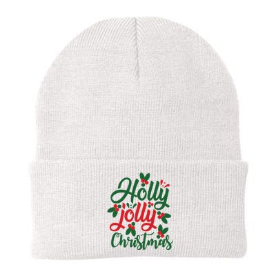 Holly Jolly Christmas Festive Gift Knit Cap Winter Beanie