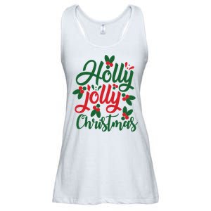 Holly Jolly Christmas Festive Gift Ladies Essential Flowy Tank