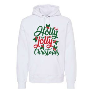 Holly Jolly Christmas Festive Gift Premium Hoodie