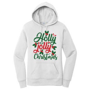 Holly Jolly Christmas Festive Gift Women's Pullover Hoodie