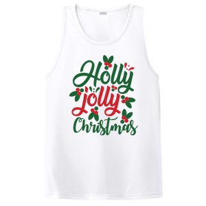 Holly Jolly Christmas Festive Gift PosiCharge Competitor Tank