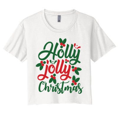 Holly Jolly Christmas Festive Gift Crop Top