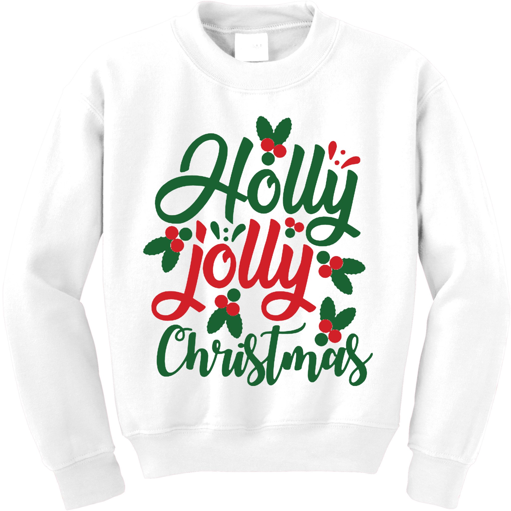 Holly Jolly Christmas Festive Gift Kids Sweatshirt