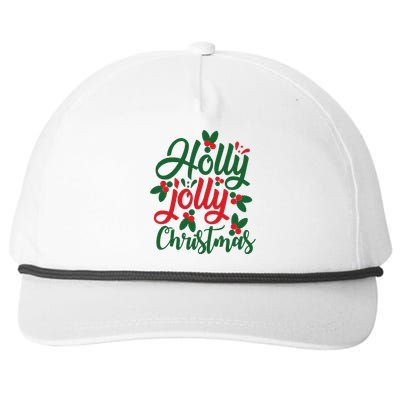 Holly Jolly Christmas Festive Gift Snapback Five-Panel Rope Hat