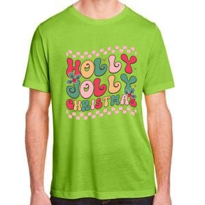 Holly Jolly Christmas Festive Graphic Adult ChromaSoft Performance T-Shirt