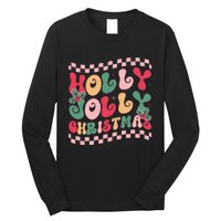 Holly Jolly Christmas Festive Graphic Long Sleeve Shirt