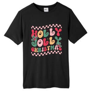 Holly Jolly Christmas Festive Graphic Tall Fusion ChromaSoft Performance T-Shirt