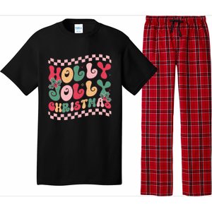 Holly Jolly Christmas Festive Graphic Pajama Set