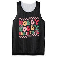 Holly Jolly Christmas Festive Graphic Mesh Reversible Basketball Jersey Tank