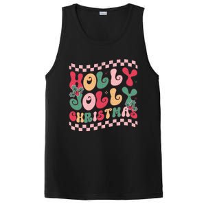 Holly Jolly Christmas Festive Graphic PosiCharge Competitor Tank