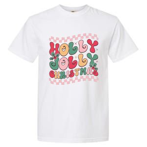 Holly Jolly Christmas Festive Graphic Garment-Dyed Heavyweight T-Shirt