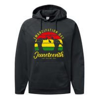 Happy Juneteenth Day Emancipation Juneteenth Melanin Performance Fleece Hoodie