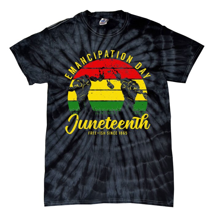 Happy Juneteenth Day Emancipation Juneteenth Melanin Tie-Dye T-Shirt