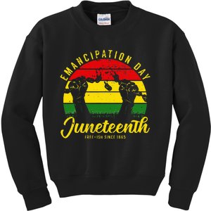 Happy Juneteenth Day Emancipation Juneteenth Melanin Kids Sweatshirt