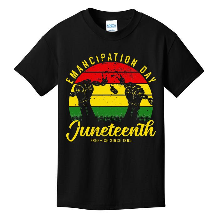 Happy Juneteenth Day Emancipation Juneteenth Melanin Kids T-Shirt