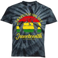 Happy Juneteenth Day Emancipation Juneteenth Melanin Kids Tie-Dye T-Shirt