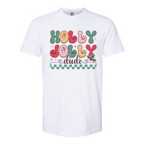 Holly Jolly Dude Festive Phrase Graphic Softstyle CVC T-Shirt