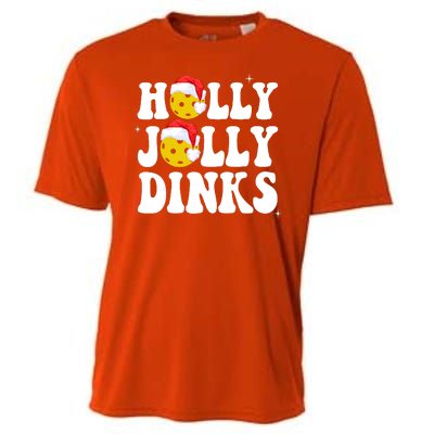 Holly Jolly Dinks Pickleball Christmas Cooling Performance Crew T-Shirt