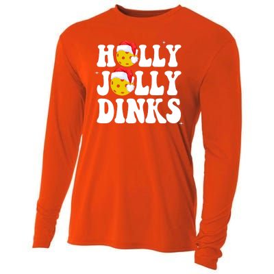 Holly Jolly Dinks Pickleball Christmas Cooling Performance Long Sleeve Crew