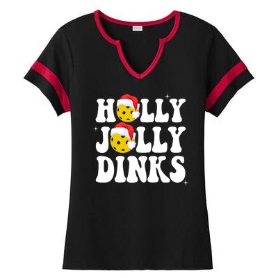 Holly Jolly Dinks Pickleball Christmas Ladies Halftime Notch Neck Tee