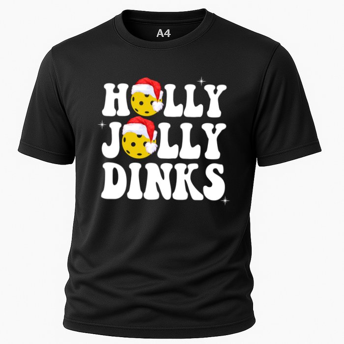 Holly Jolly Dinks Pickleball Christmas Cooling Performance Crew T-Shirt