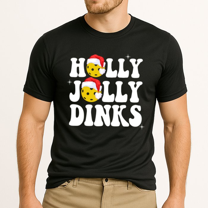 Holly Jolly Dinks Pickleball Christmas Cooling Performance Crew T-Shirt