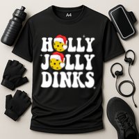 Holly Jolly Dinks Pickleball Christmas Cooling Performance Crew T-Shirt