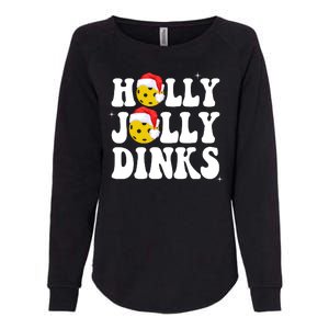 Holly Jolly Dinks Pickleball Christmas Womens California Wash Sweatshirt