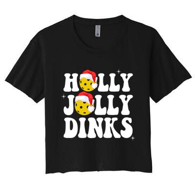 Holly Jolly Dinks Pickleball Christmas Crop Top