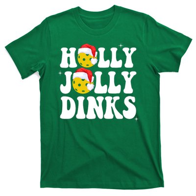 Holly Jolly Dinks Pickleball Christmas T-Shirt