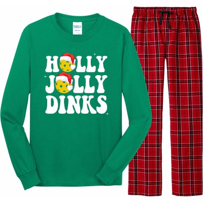 Holly Jolly Dinks Pickleball Christmas Long Sleeve Pajama Set